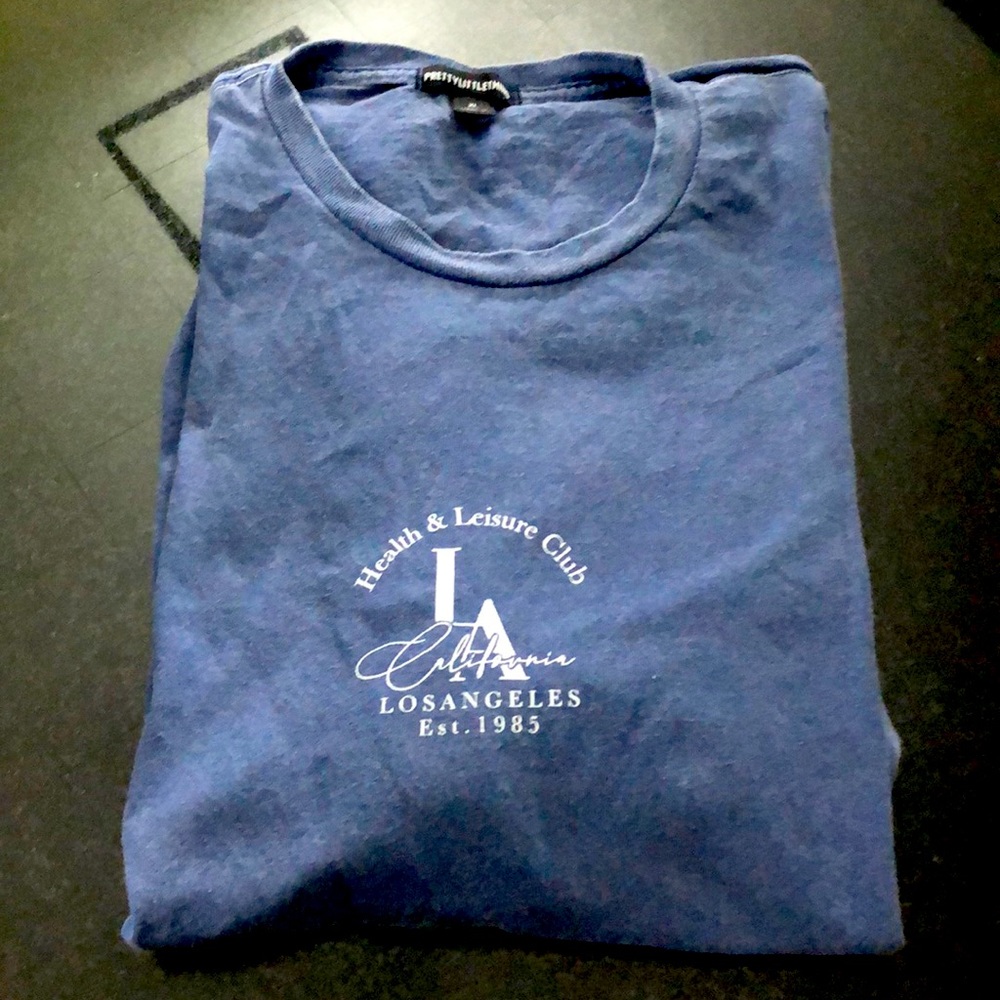 PrettyLittleThing - Oversized Blue Washed T-Shirt